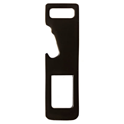 Seatbelt Silencer & Metal Bottle Opener Keychains - 2 PACK, Matte Black